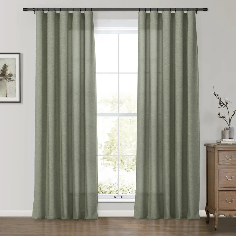 Patti Premium Belgian Linen Soft Top Curtains