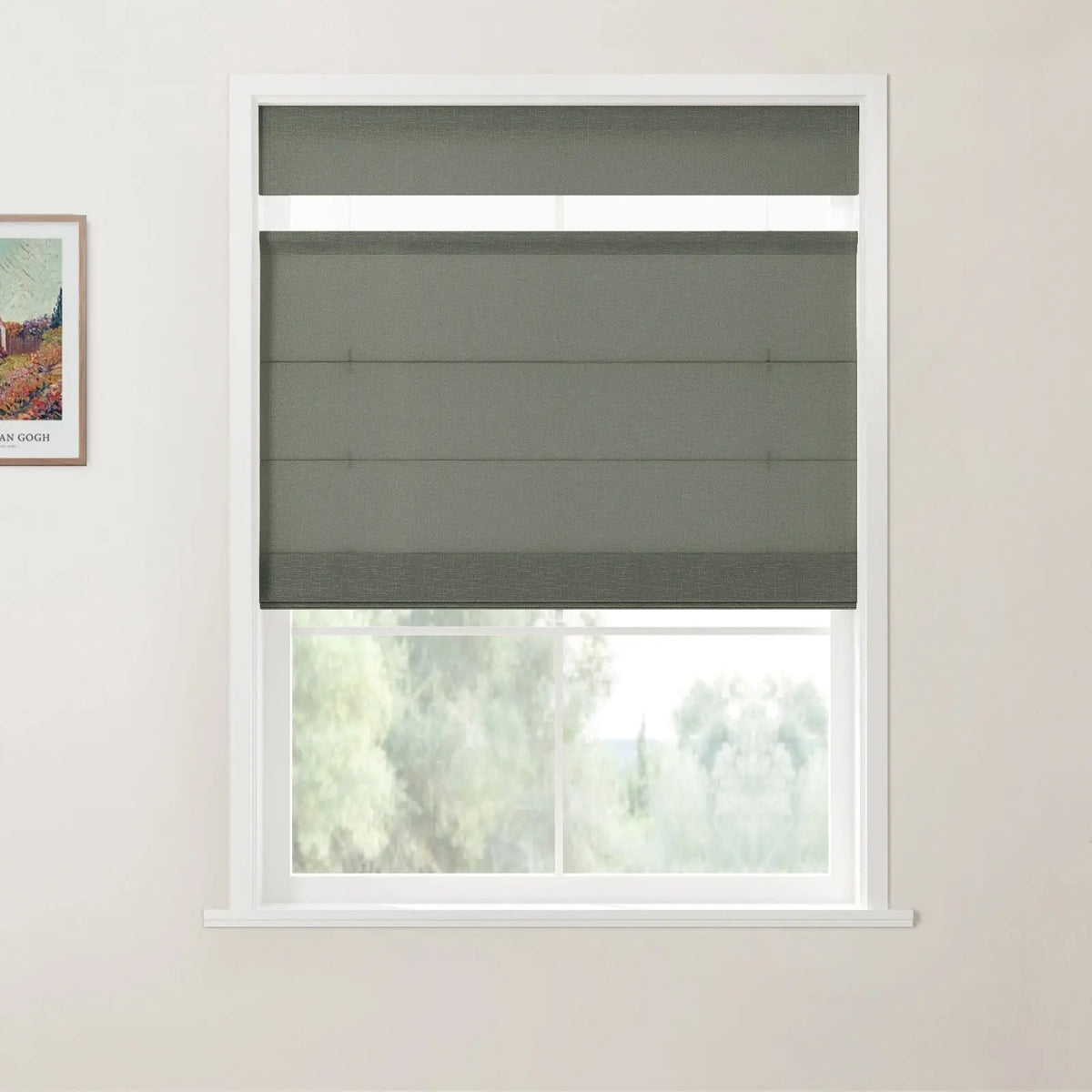 Patti Belgian Linen Top Down Bottom Up Roman Blind Cordless