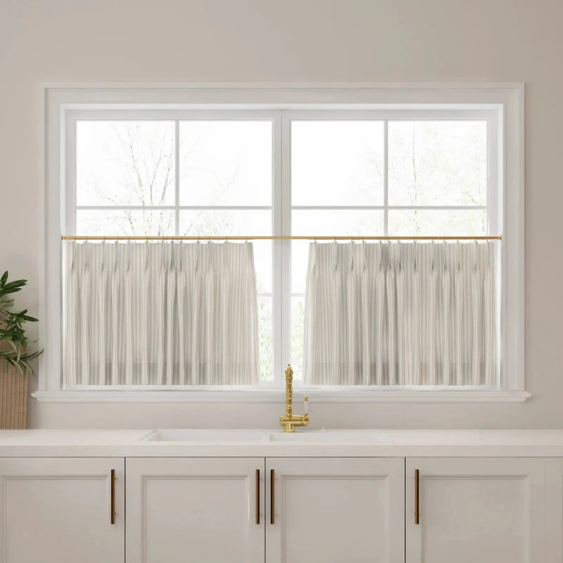 Custom Cafe Curtains Pleated