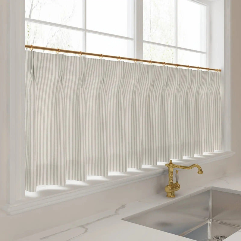 Custom Cafe Curtains Pleated
