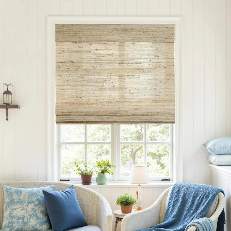 Lay Natural Ramie Bamboo Woven Blind - Beige