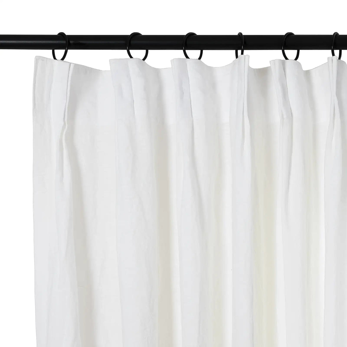Doris Pure Linen Soft Top Curtains