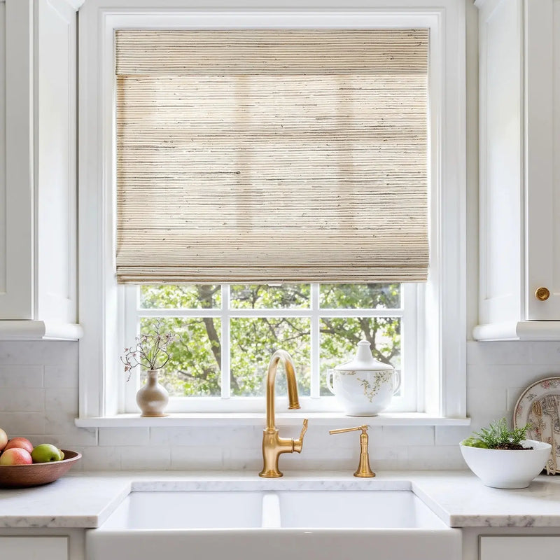 Lay Natural Ramie Bamboo Woven Blind - Beige Brown