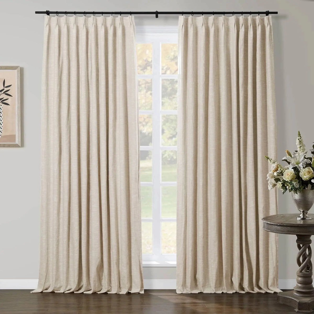 Jawara Textured Linen Cotton Pleated Curtains