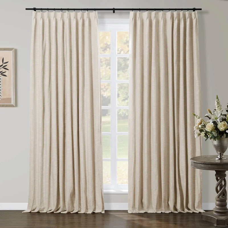 Jawara Textured Linen Cotton Pleated Curtains