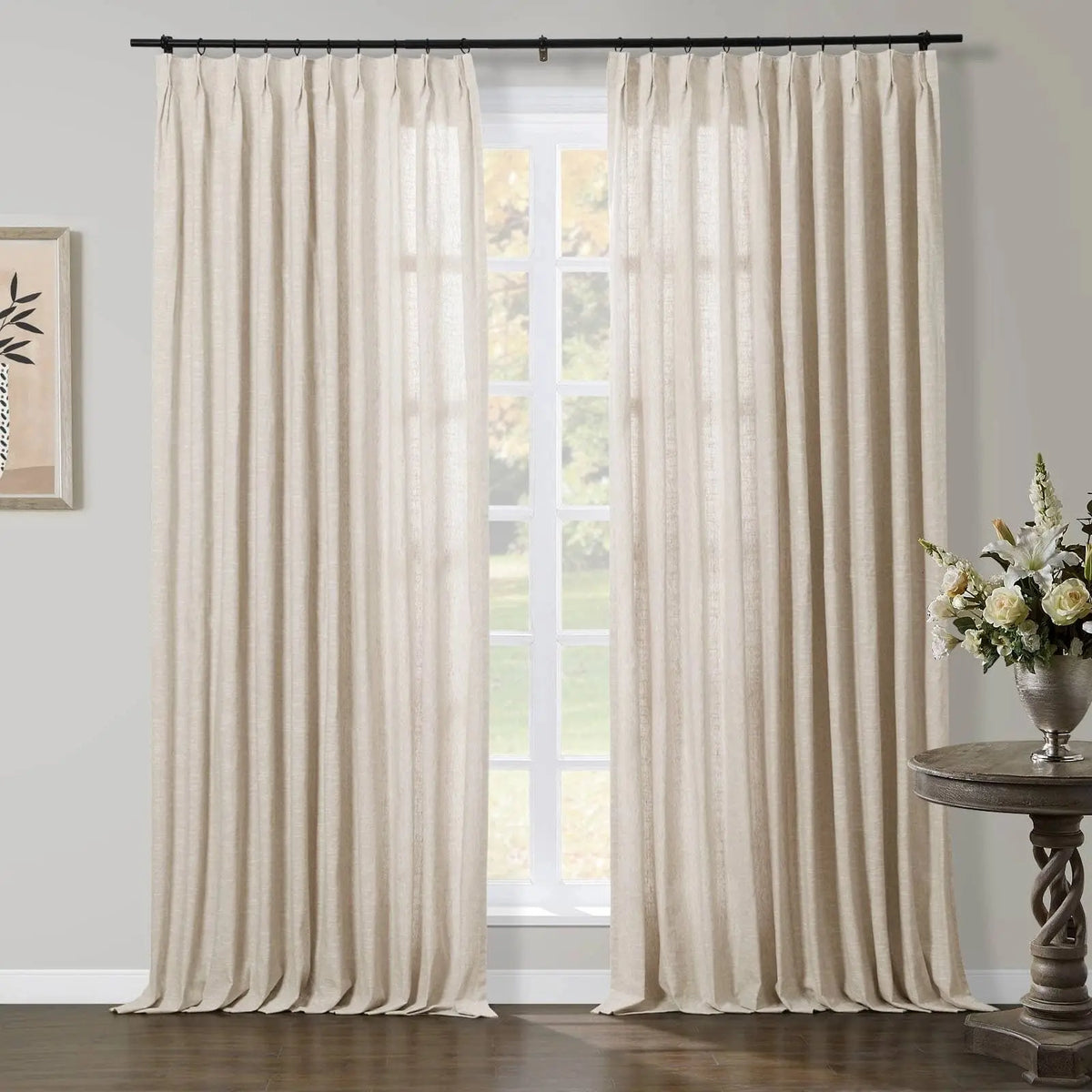 Jawara Textured Linen Cotton Pleated Curtains