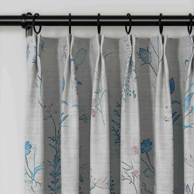 Holly Botanical Boho Pleated Curtains