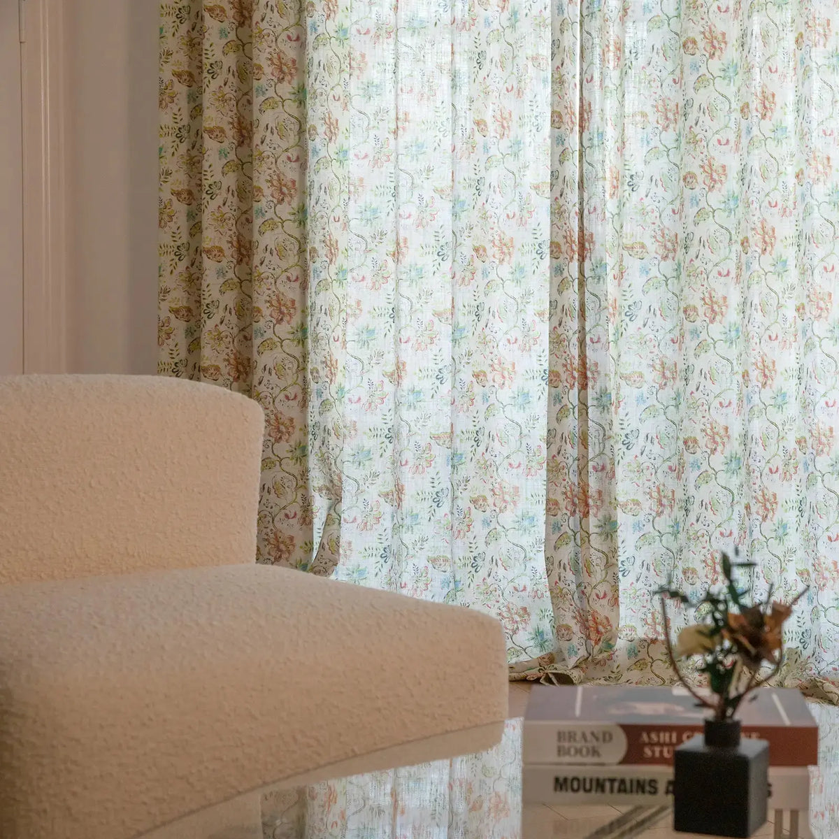 Holly Botanical Boho Pleated Curtains