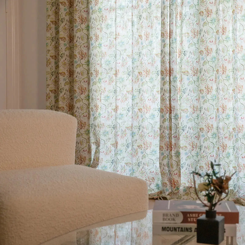 Holly Botanical Boho Pleated Curtains
