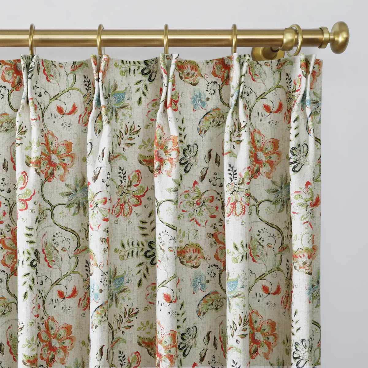 Holly Botanical Boho Pleated Curtains