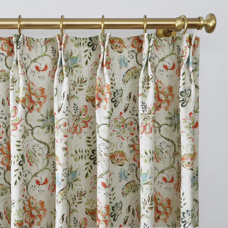 Holly Botanical Boho Pleated Curtains