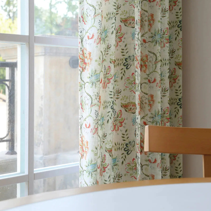 Holly Botanical Boho Pleated Curtains