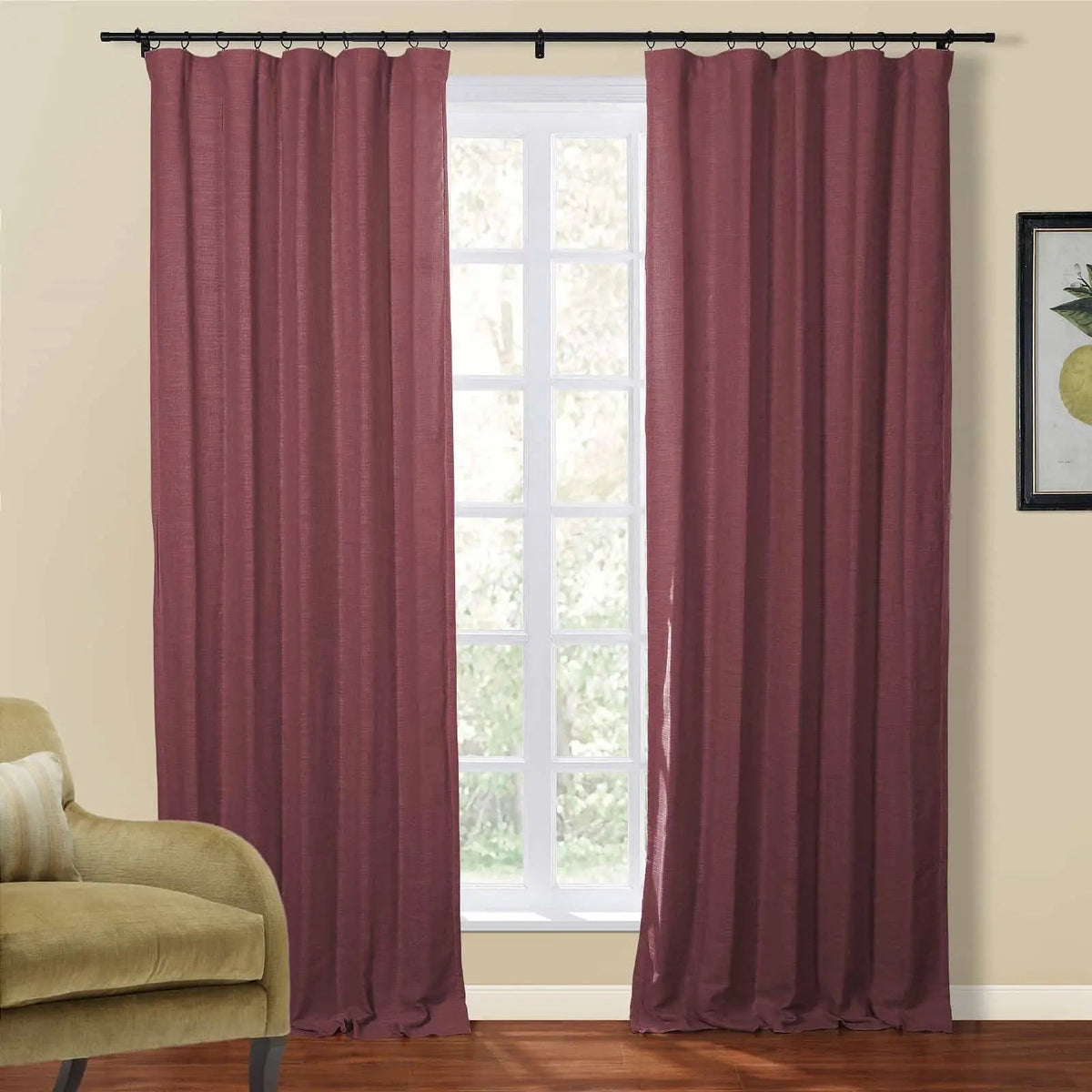 Kyla Lightweight Faux Linen Soft Top Curtains