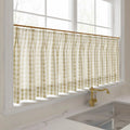 Celia Striped Plaid Café Curtains