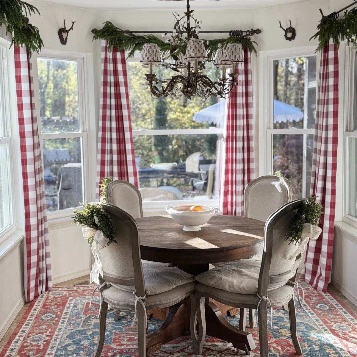 Celia Striped Plaid Curtains