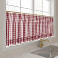Celia Striped Plaid Café Curtains
