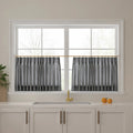 Celia Striped Plaid Café Curtains
