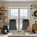 Celia Striped Plaid Café Curtains