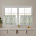 Celia Striped Plaid Café Curtains