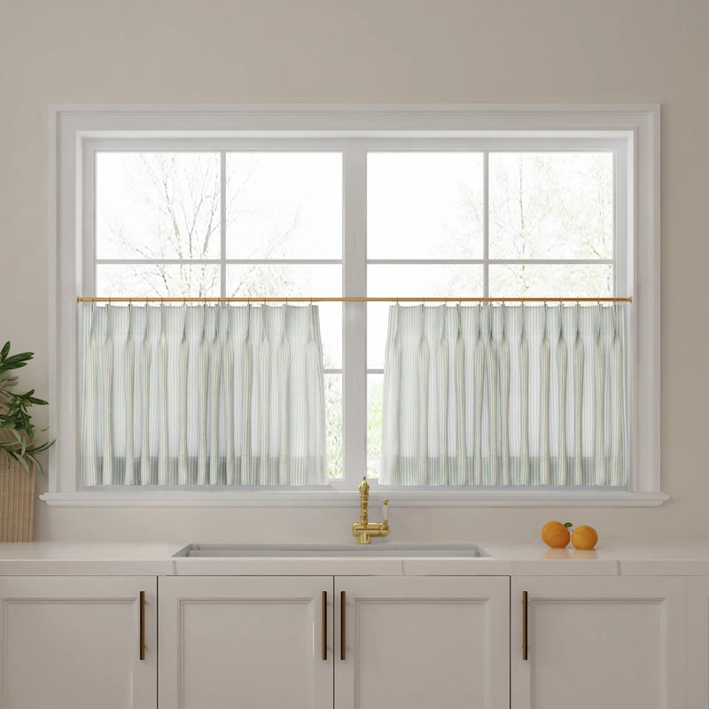 Custom Cafe Curtains Pleated