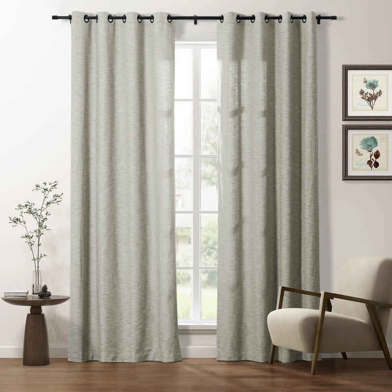 Cloe Cotton Blend Eyelet Curtains