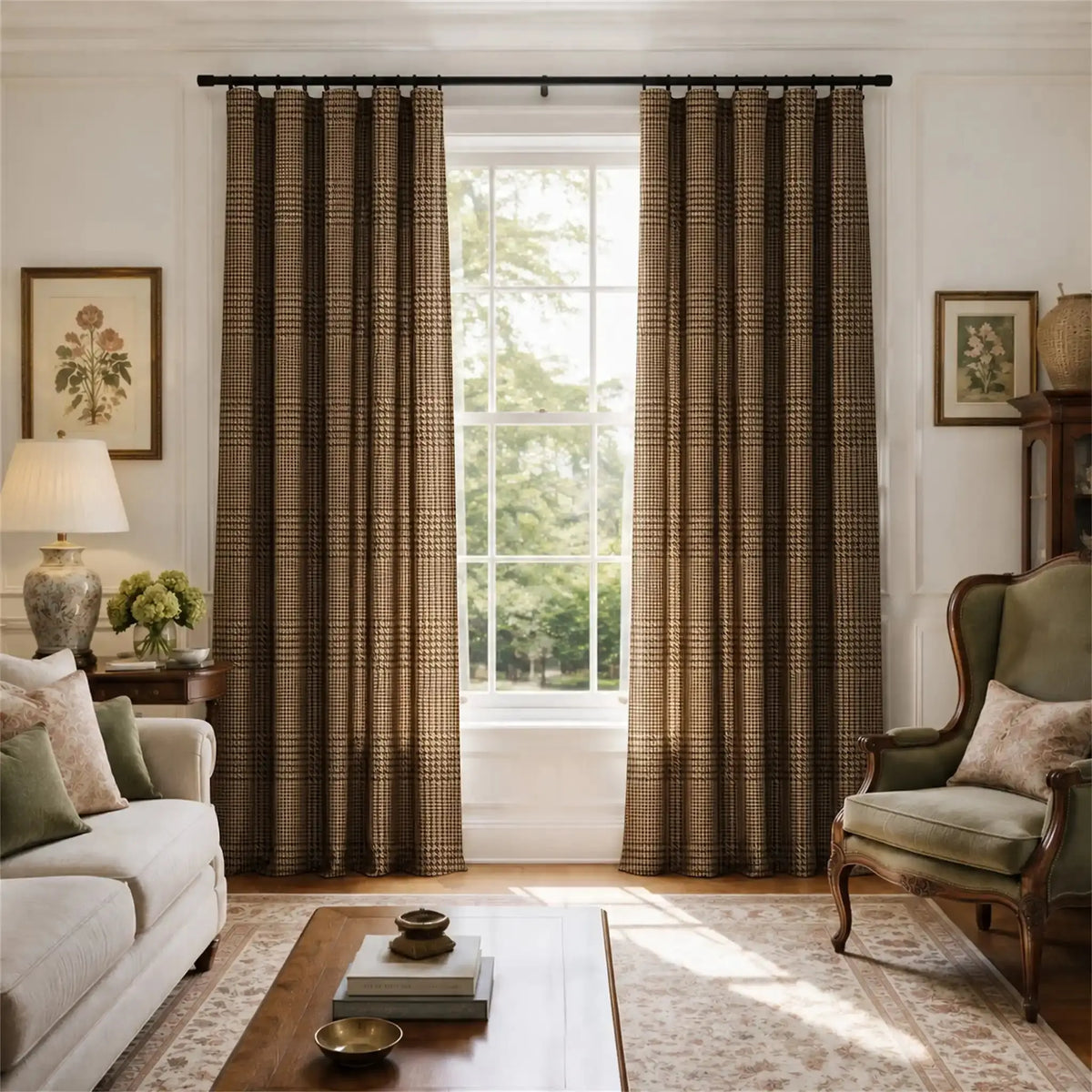 Sara Le x TWOPAGES Vintage Printed Linen Soft Top Curtains