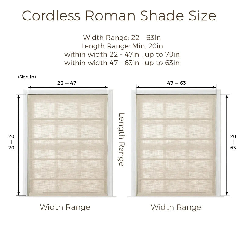 Cloe Cotton Blend Roman Blind Cordless