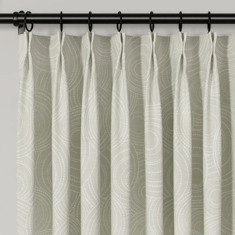 Holly Botanical Boho Pleated Curtains
