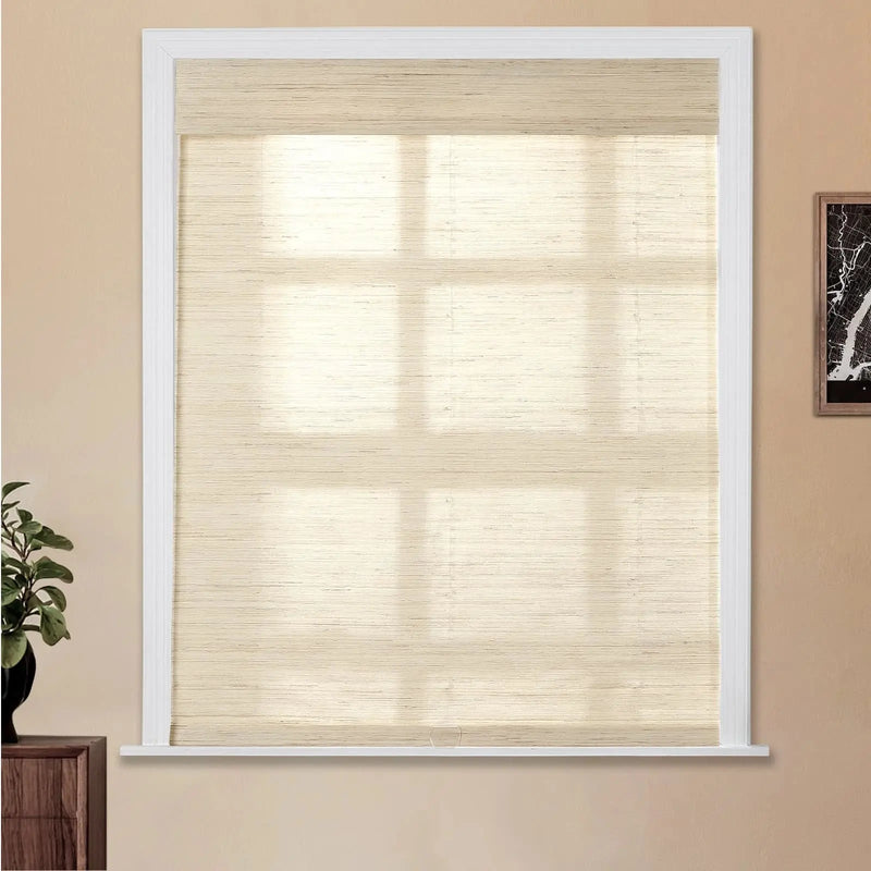 Lay Natural Ramie Bamboo Woven Blind - Cashew