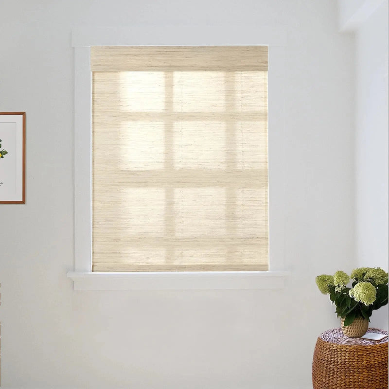 Lay Natural Ramie Bamboo Woven Blind - Cashew