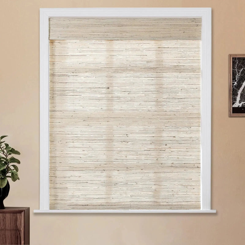 Lay Natural Ramie Bamboo Woven Blind - Beige Brown