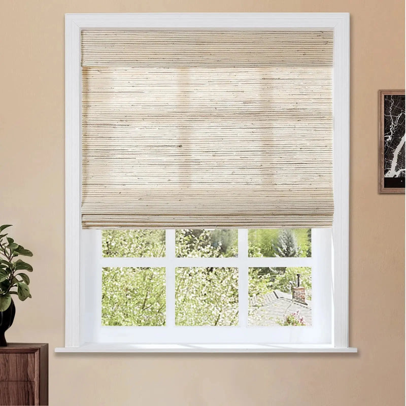 Lay Natural Ramie Bamboo Woven Blind - Beige Brown