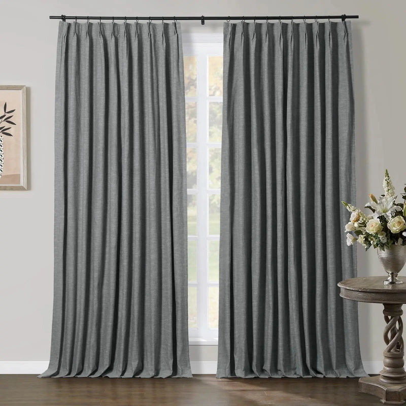 Jawara Textured Linen Cotton Pleated Curtains