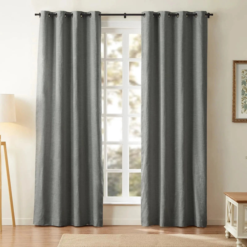 Jawara Textured Linen Cotton Eyelet Curtains