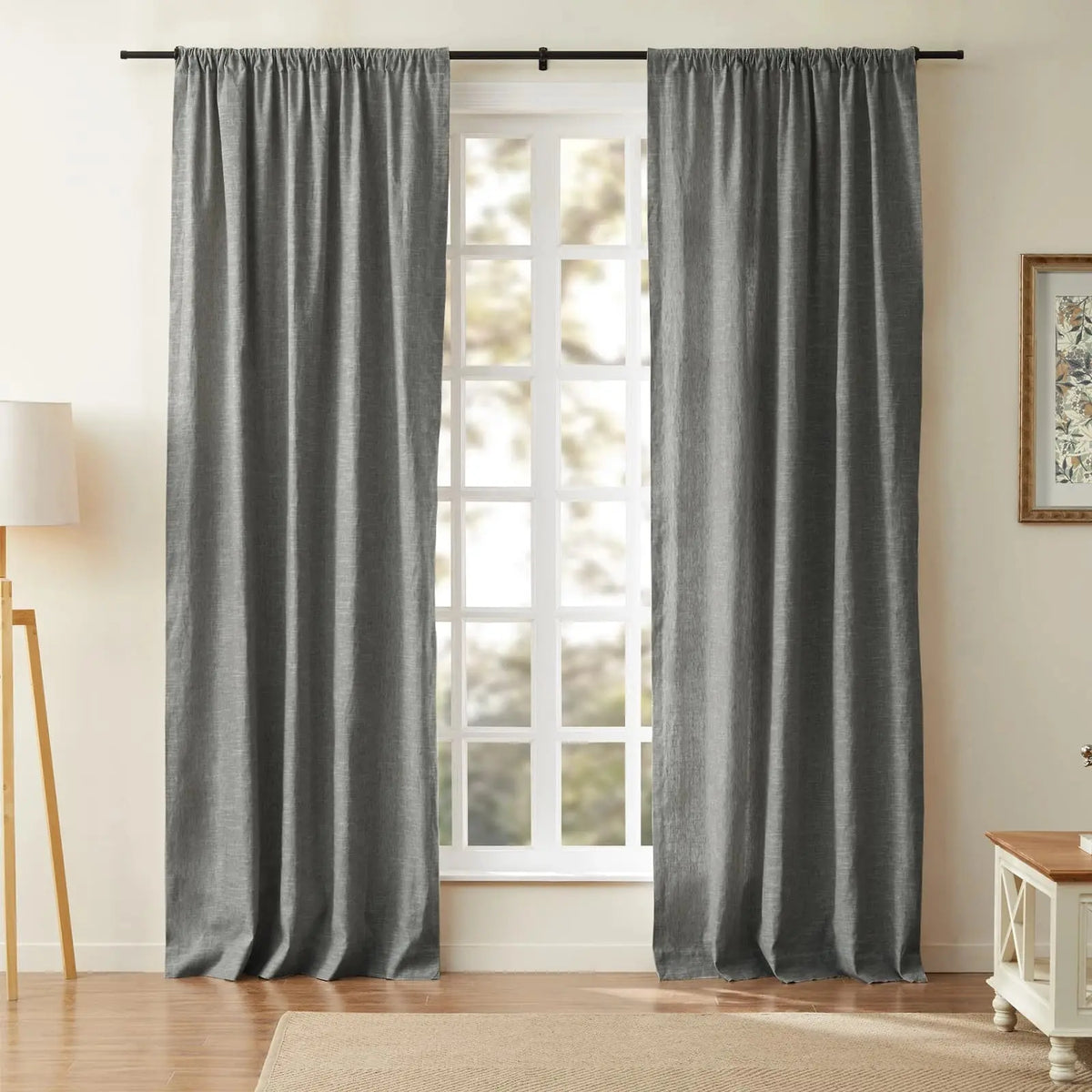 Jawara Textured Linen Cotton Soft Top Curtains