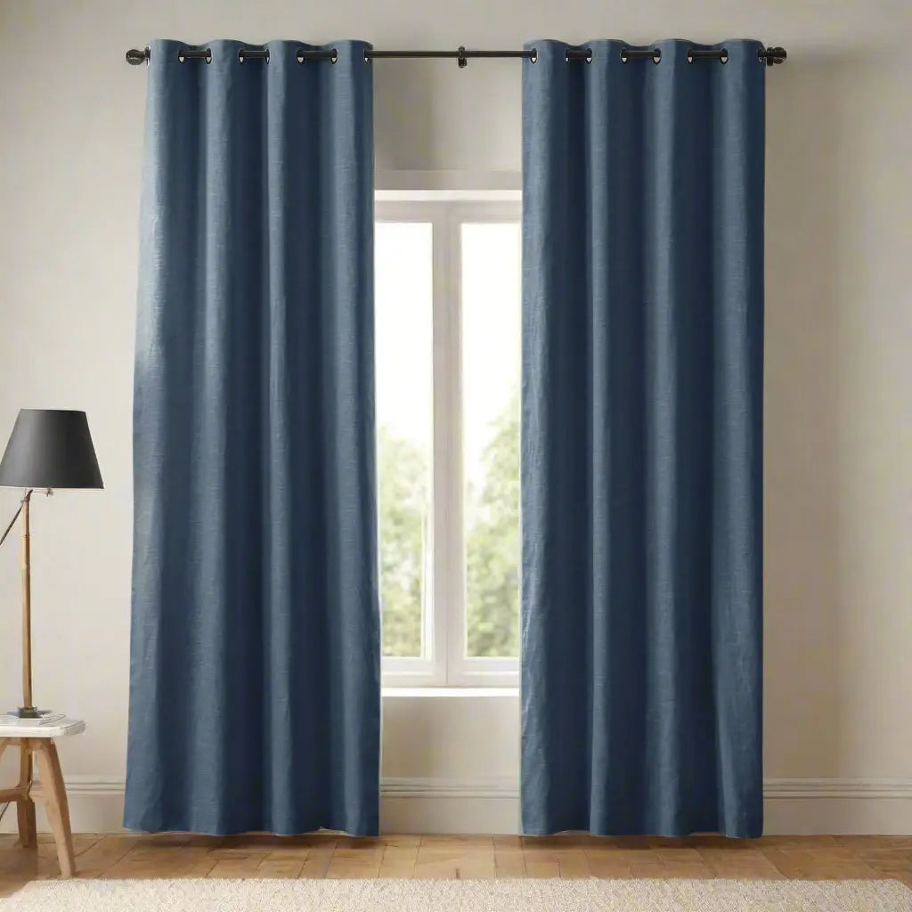 Jawara Textured Linen Cotton Eyelet Curtains