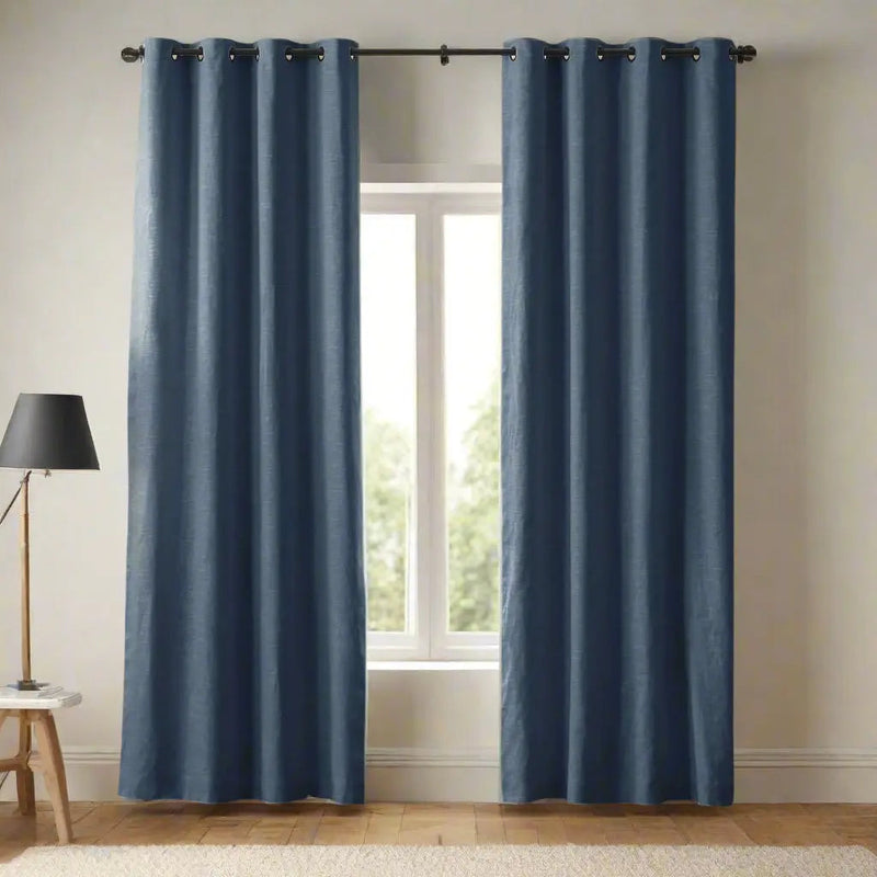 Jawara Textured Linen Cotton Eyelet Curtains