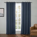Kyla Lightweight Faux Linen Eyelet Curtains