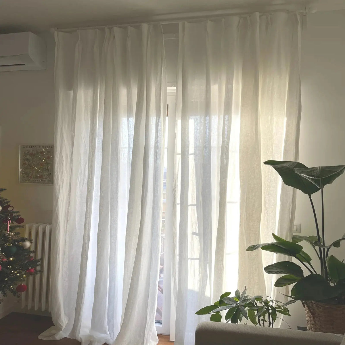 Doris Pure Linen Pleated Curtains