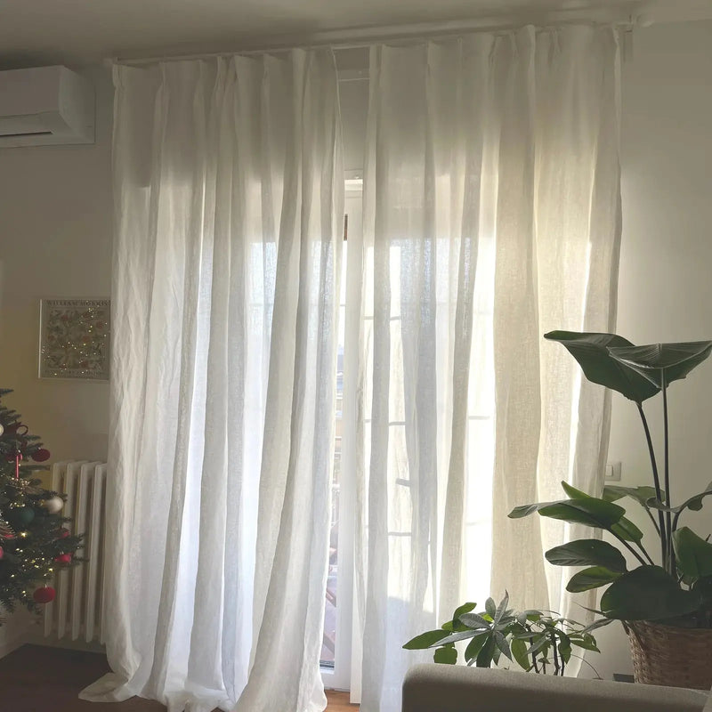 Doris Pure Linen Pleated Curtains