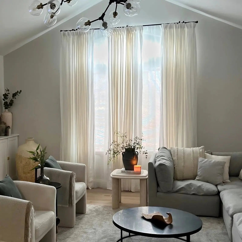 Doris Pure Linen Pleated Curtains