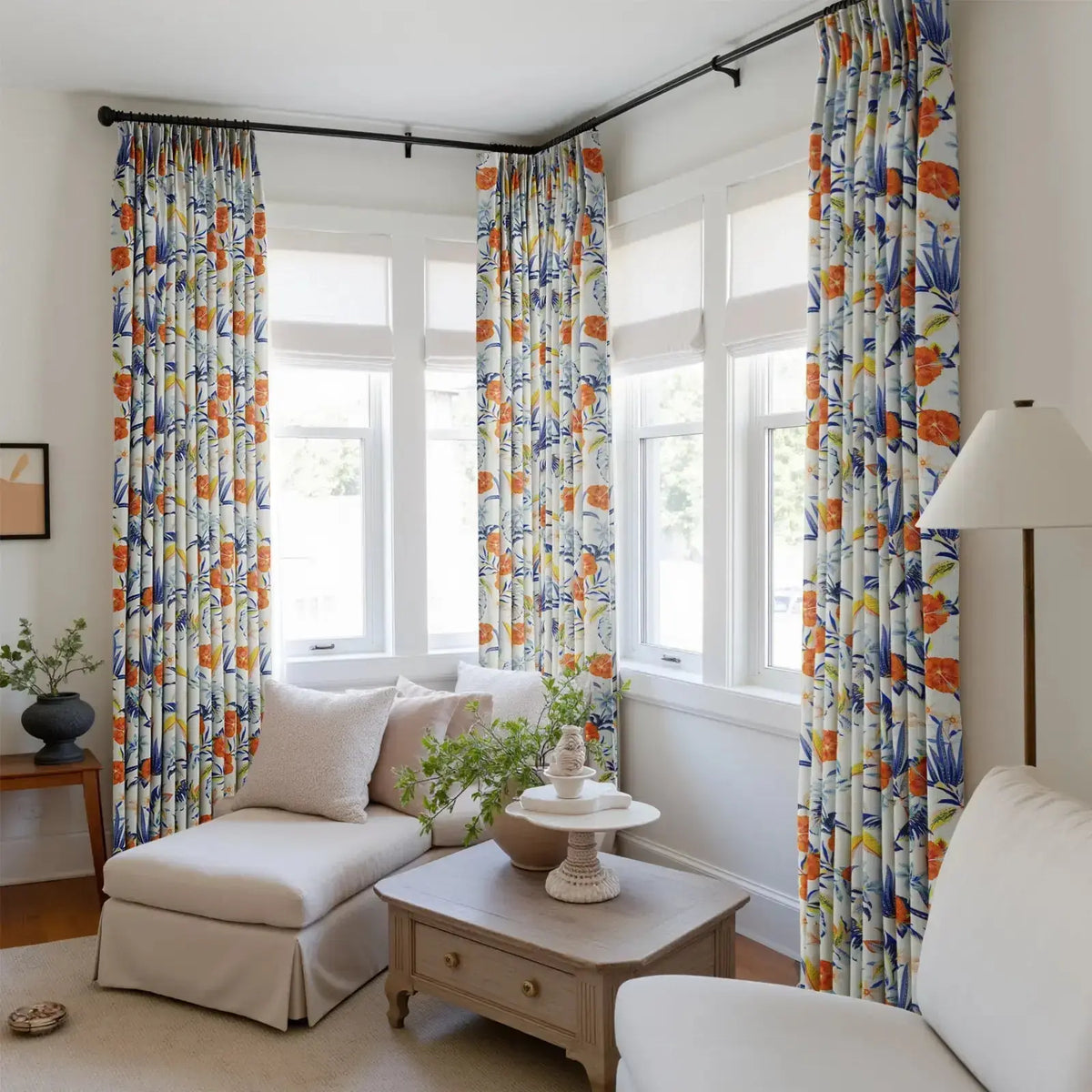 Holly Botanical Boho Pleated Curtains