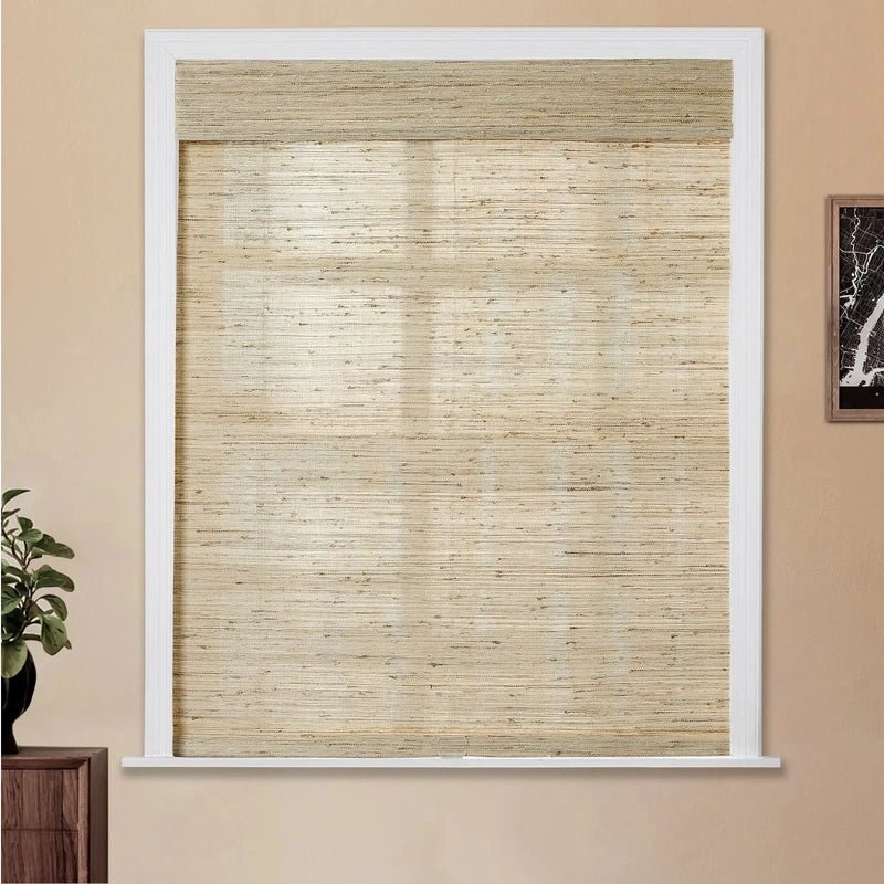 Lay Natural Ramie Bamboo Woven Blind - Beige