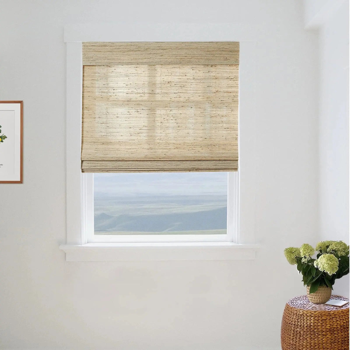 Lay Natural Ramie Bamboo Woven Blind - Beige