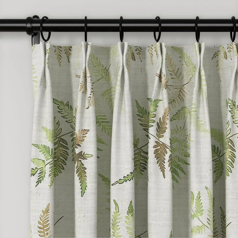 Holly Botanical Boho Pleated Curtains
