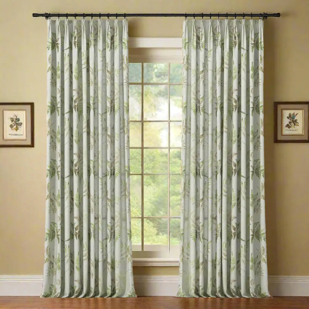 Holly Botanical Boho Pleated Curtains