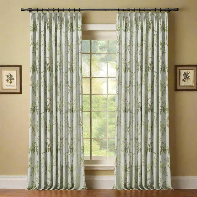 Holly Botanical Boho Pleated Curtains