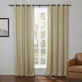 Kyla Lightweight Faux Linen Eyelet Curtains