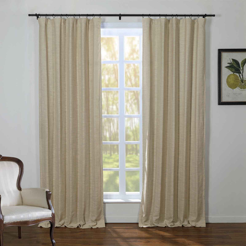 Kyla Lightweight Faux Linen Soft Top Curtains