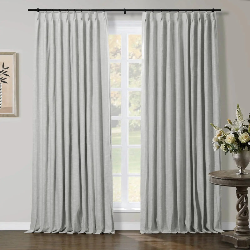 Jawara Textured Linen Cotton Pleated Curtains